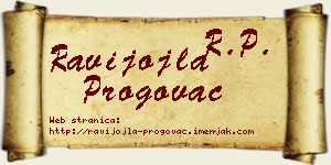 Ravijojla Progovac vizit kartica